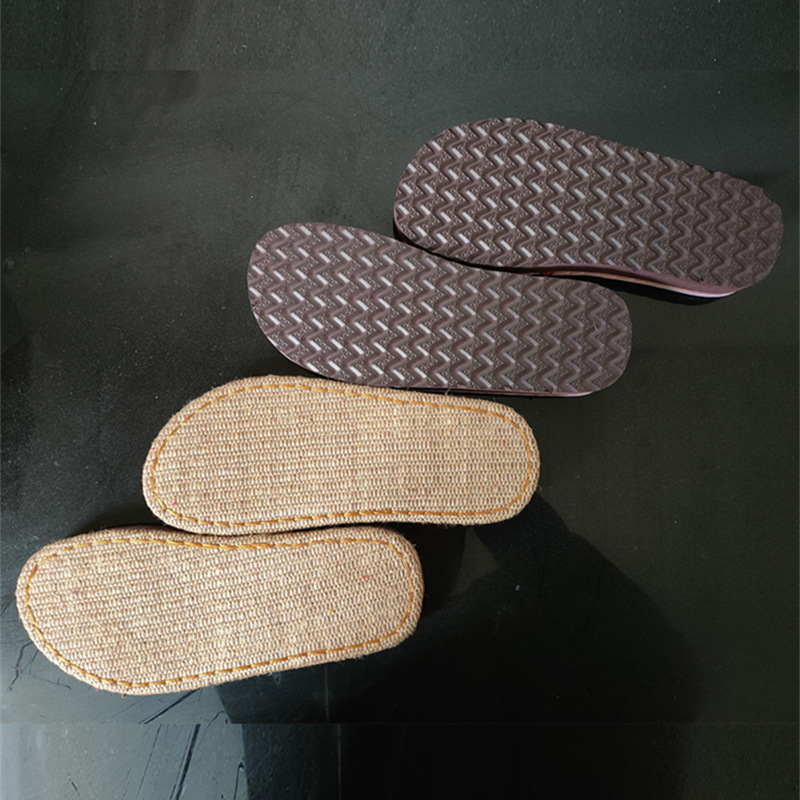 Оптовая подошва для летних сандалий Ruziniu, ручная плетенка, нескользящие тапочки, износостойкая льняная подошва