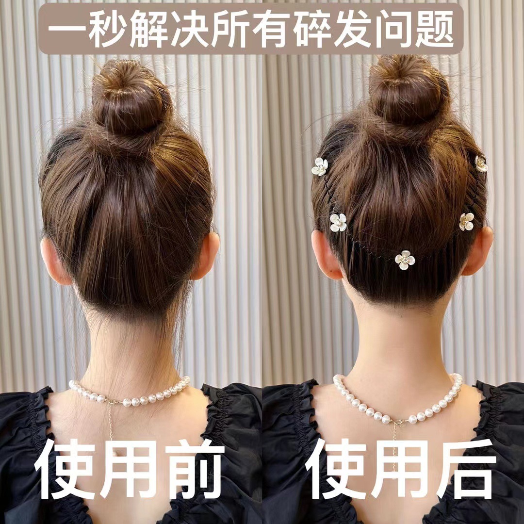 Korean Style Women's New Camellia Lala Hair Comb High-end Hair Finishing Artifact Headband Headwear Hair Accessories