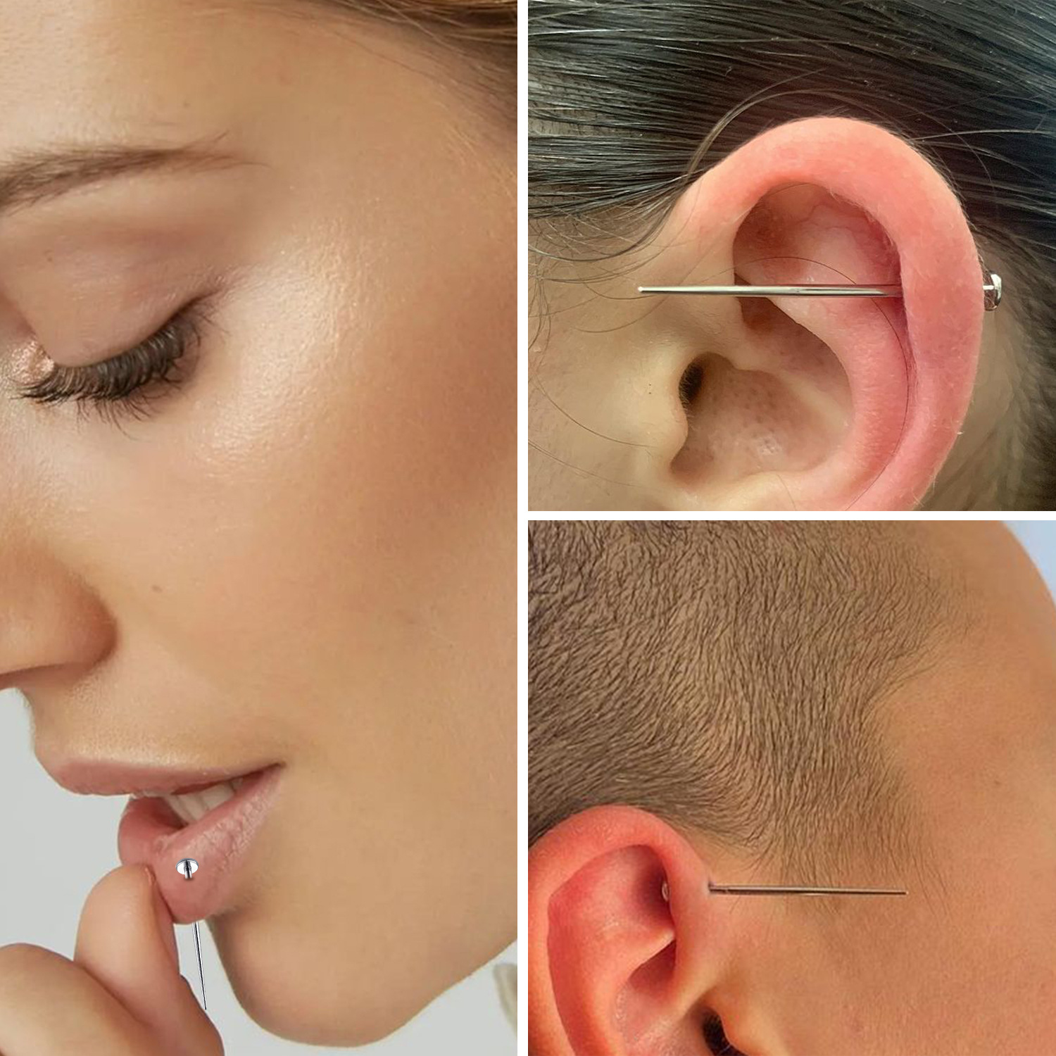 Stainless steel auxiliary piercing needle internal thread guide rod external thread pin pin traction needle piercing grabber