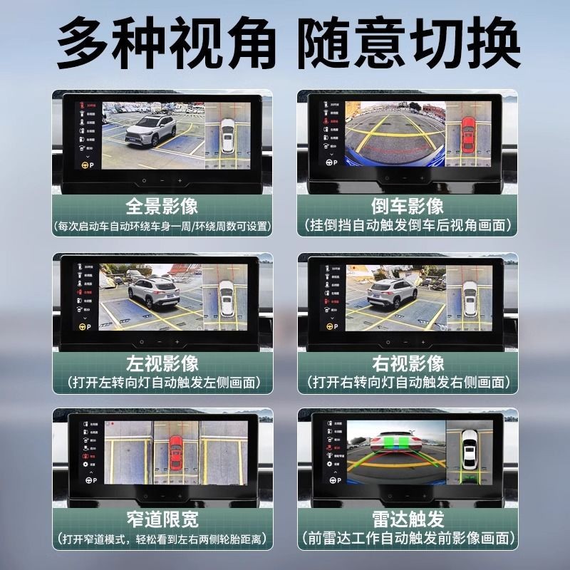 Camry, Corolla Cross, Rav4 Cross, Avalon 360-Degree Panoramic Camera System