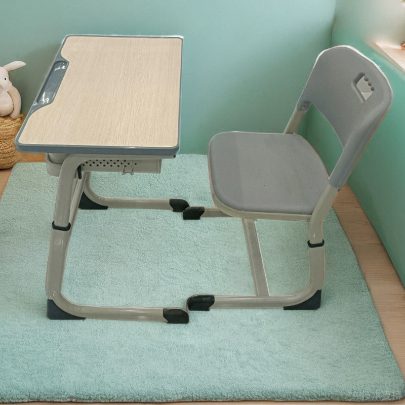Single-Person Study Desks for Primary and Secondary Schools Are Training and Tutoring Institutions, School Desks and Chairs, Adjustable Desks and Chairs for School Classrooms