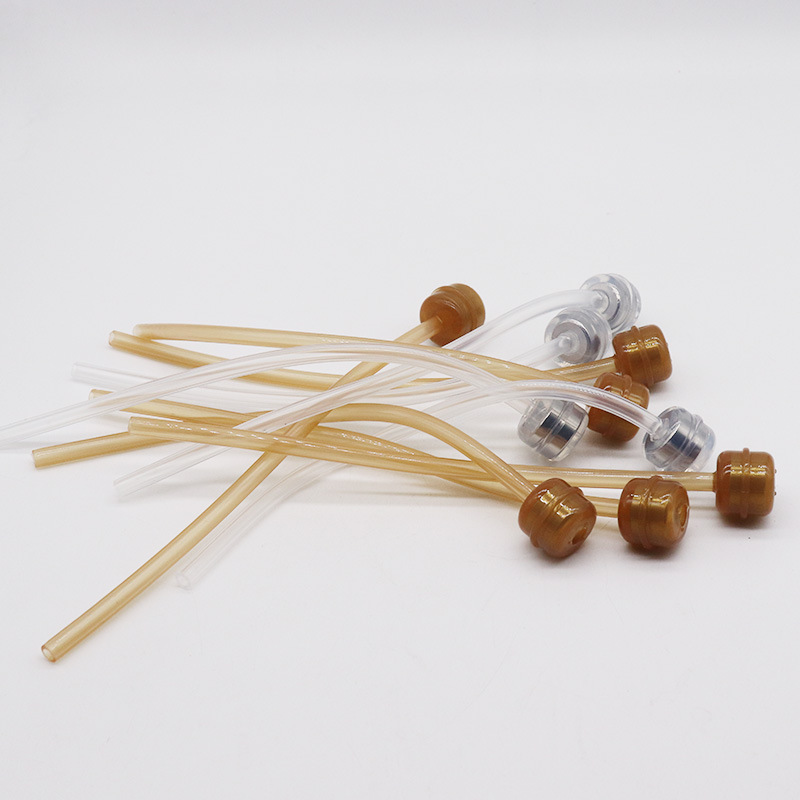 Factory children's feeding bottle nano silver silicone straw liquid silicone integrated 304 stainless steel gravity ball straw