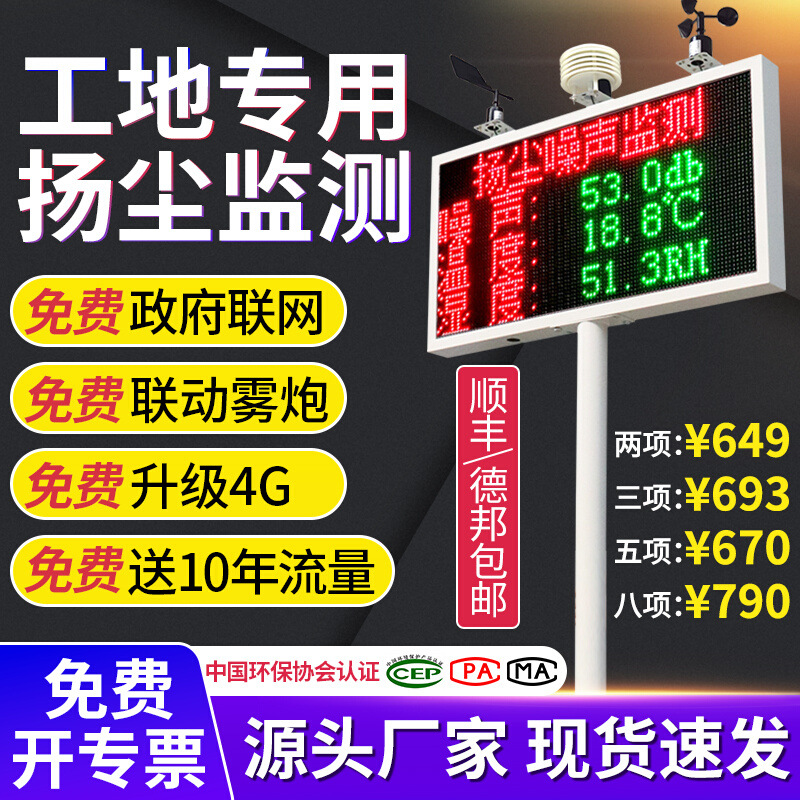 Система мониторинга окружающей среды на строительных площадках, детектор шума и пыли в реальном времени