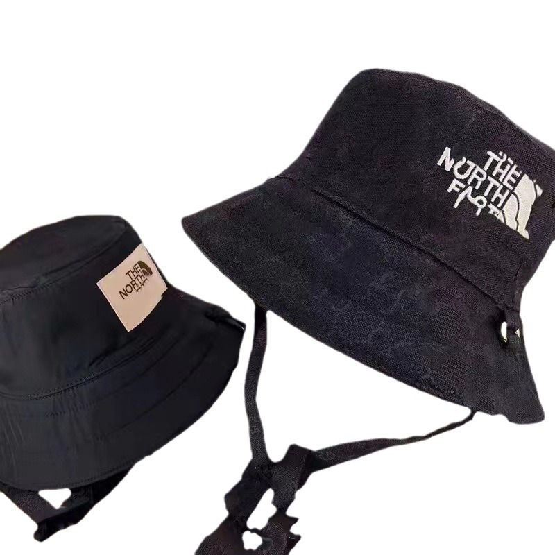 Cross-Border Trendy Embroidered g Letter Double-Sided Bucket Hat for Women with Full Logo Jacquard Pattern and Drawstring for Men