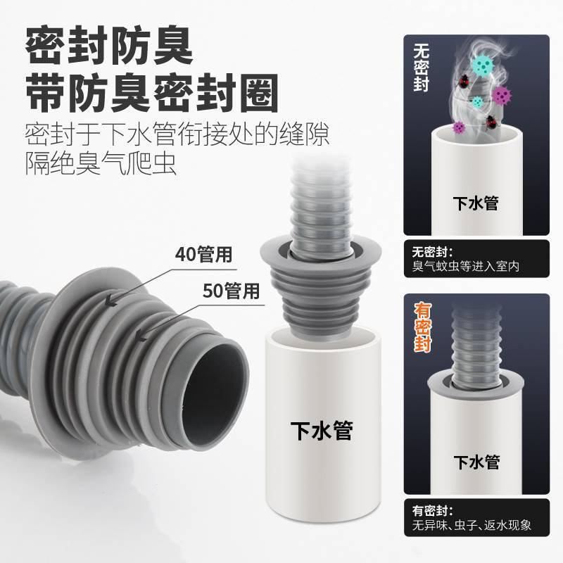 Kitchen Sink Water Fittings Drain Mop Pool Drop Pipe Longer Tube Single Slot Vegetable Drainage Pipe Extension