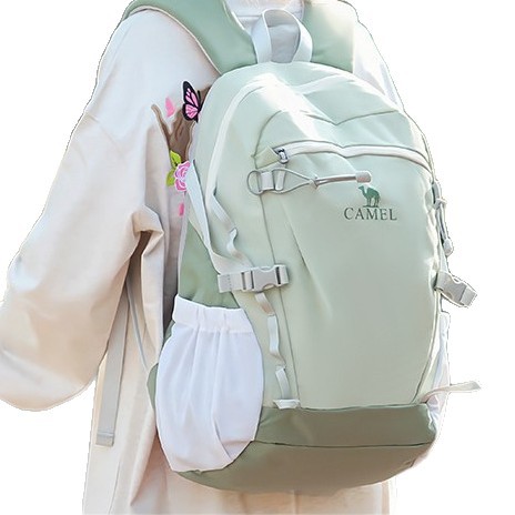 Camel Ice Cream Bag Wholesale Female Junior High School Student School Bag Travel Backpack Large Capacity Travel Lightweight Mountaineering Backpack