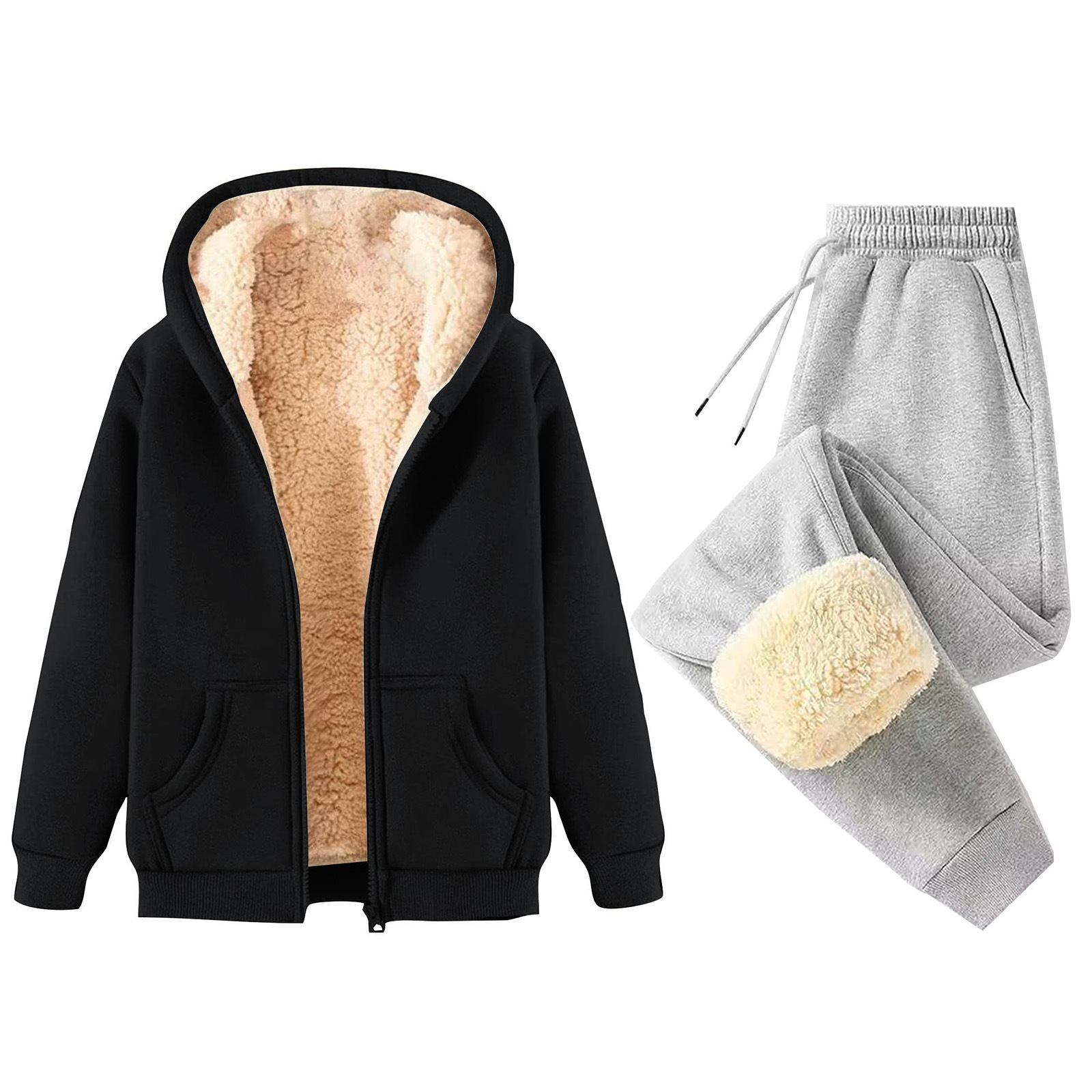 Костюм Вэй И, набор из овечьего бархата, студенческий костюм, женский, 2022, новая осень/зима, утепленные брюки Вэй И