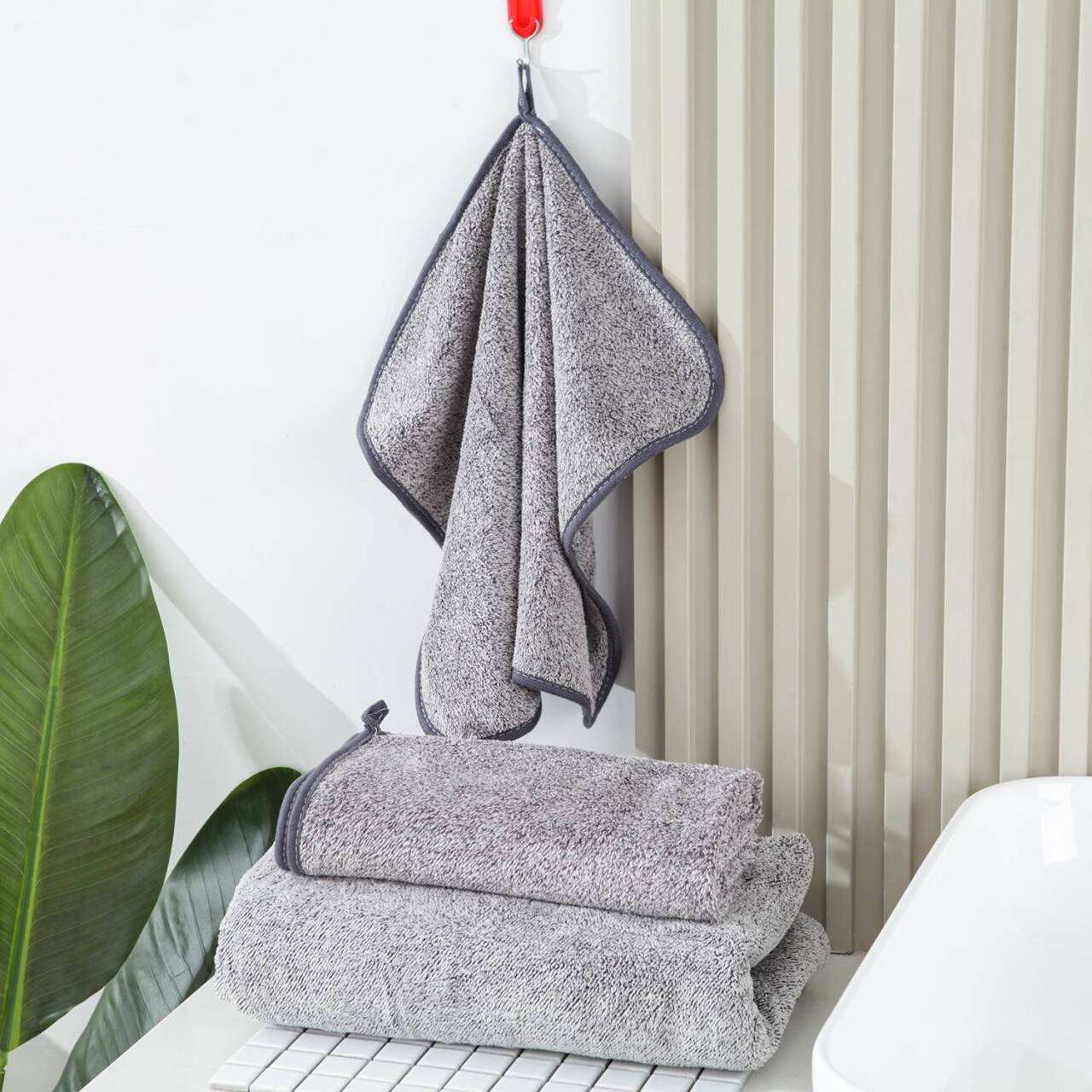 Wholesale Live Broadcast of Foreign Trade Inventory Surplus: American Santel Original Microfiber Three-Piece Set of Square Towel, Face Towel, and Bath Towel