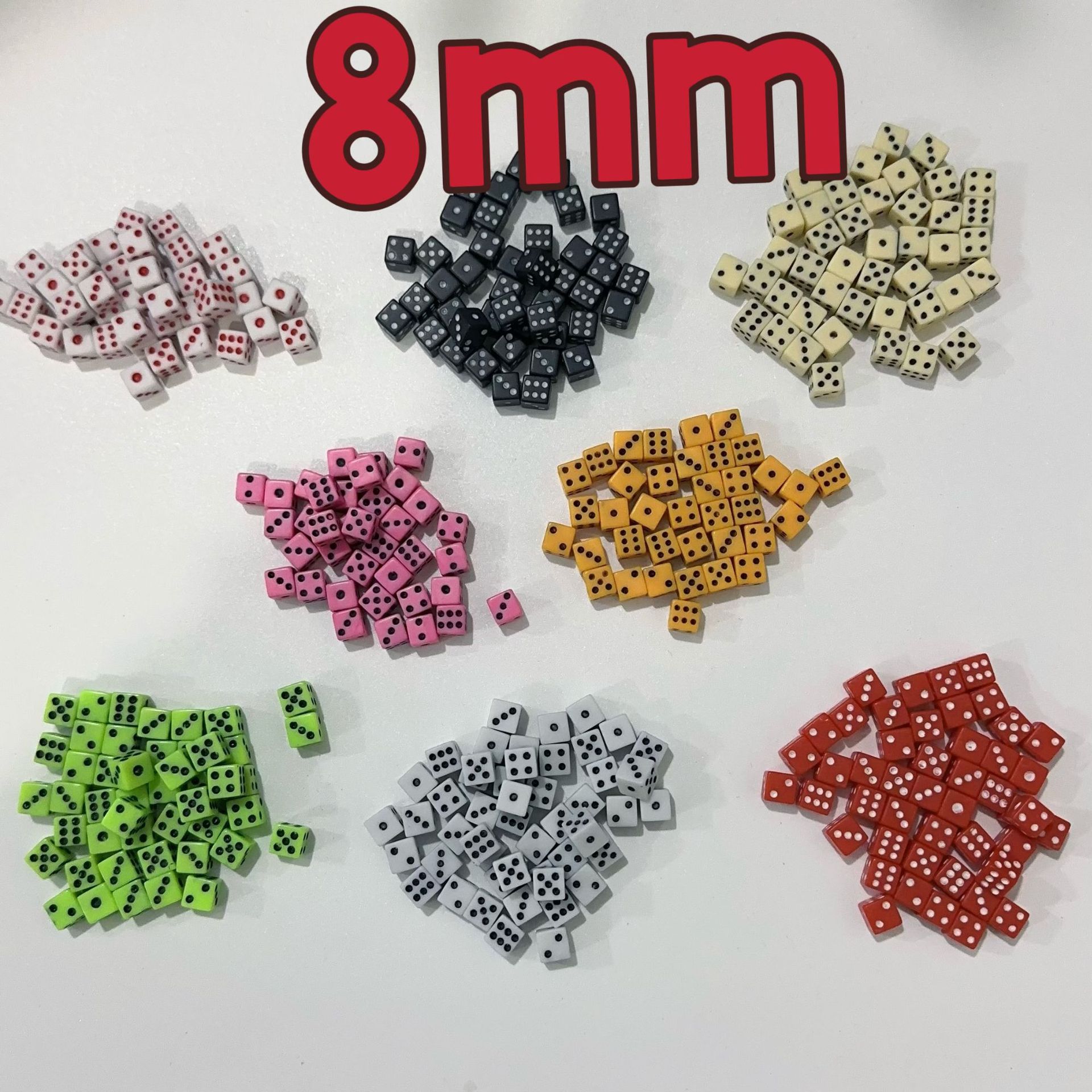 Прямые поставки от производителя, новые цветные и обычные белые кости 8мм