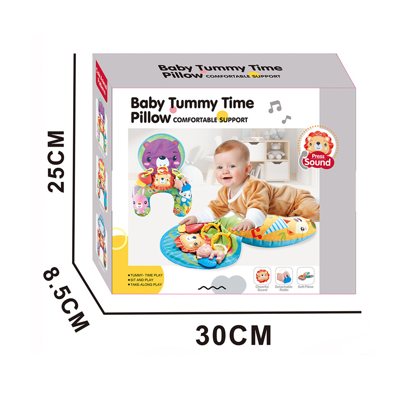Cross-Border Amazon Baby Tummy Pillow Game Mat Newborn Head-Up Training Pillow Baby U-Shaped Learning Tummy Pillow in Stock