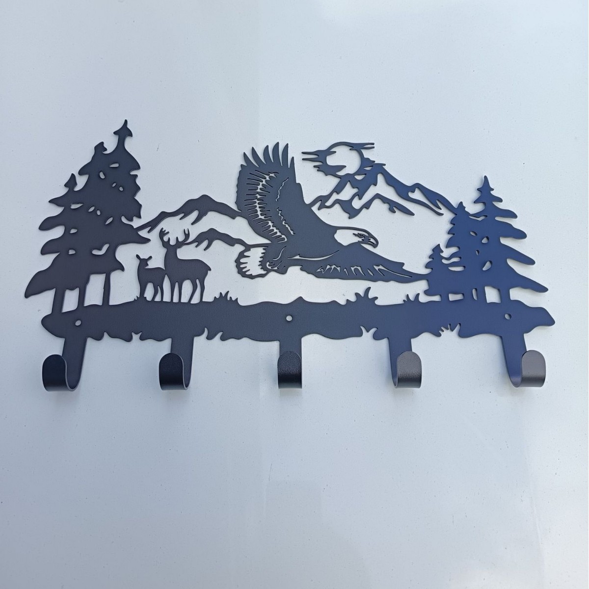 Металлический крючок для одежды в виде орла на стену с 5 крючками и вешалкой для ключей и рюкзаков