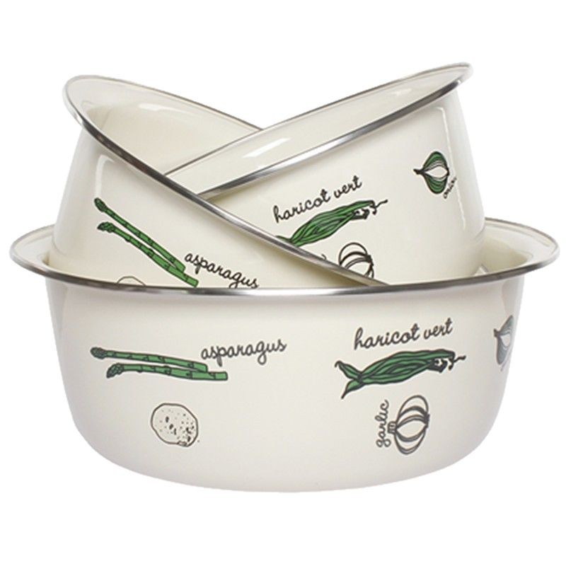 Enamel Kitchen Household Basin and Basin for Beating Eggs and Washing Vegetables, Enamel Basin for Mixing Vegetables, Sturdy Enamel New Model