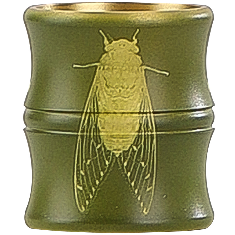 Brass pot lid holder tea ceremony kung fu Japanese tea set accessories teapot lid bowl lid bracket coloring decoration high-end