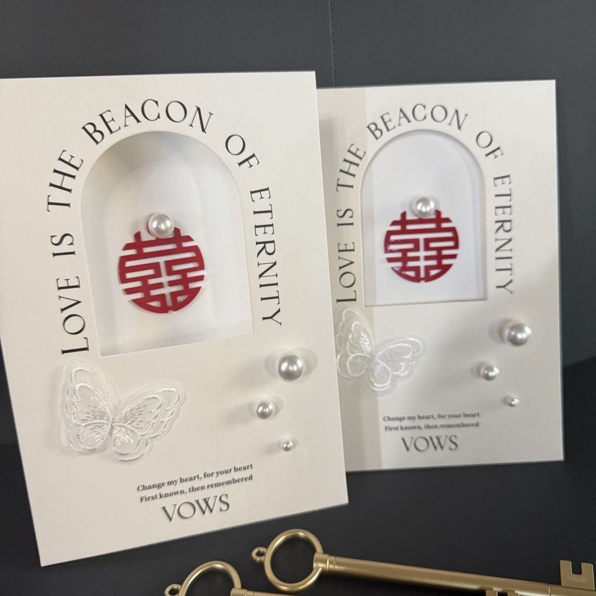 Wedding Vow Card, Wedding Groom and Bride's Vow Declaration, Creative Simple Speech, Handwritten Oath Card