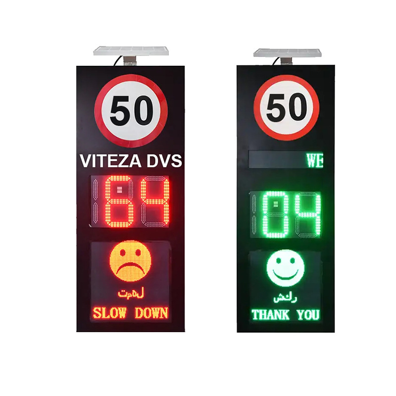 Cross-Border Supply of Own Sheet Metal Speedometer Real-Time Display Radar Speed Screen Road Foreign Trade Radar Speedometer