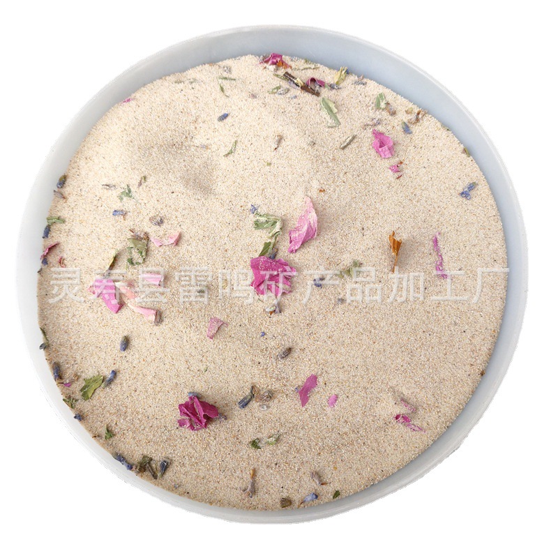 Manufacturer Wholesale Hamster Bath Sand Pet Body Cleaning Chinchilla Bath Sand Pet Bedding Flower Grass Desert Bath