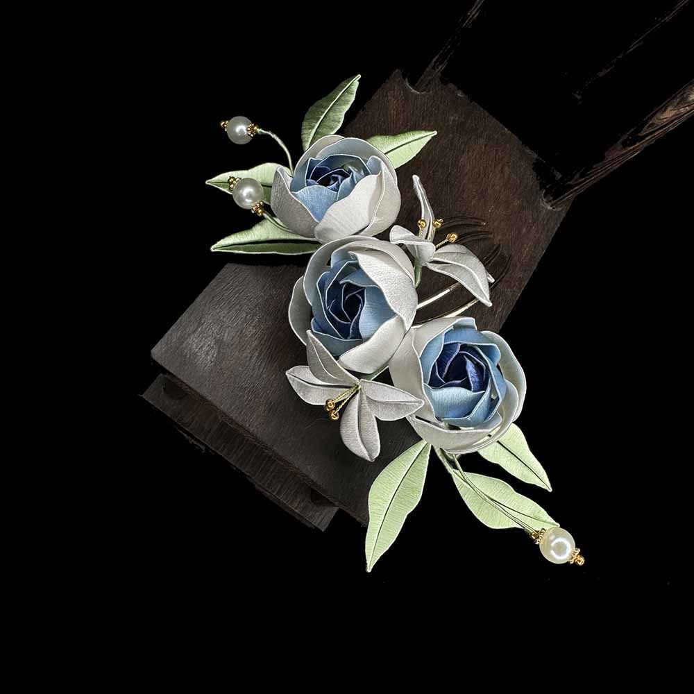 Ancient Style Hair Accessories, Han Dynasty Accessories, Finished Flower-Wrapped Cheongsam, Hammer Handmade Jewelry, Girlfriend Gift, Sister