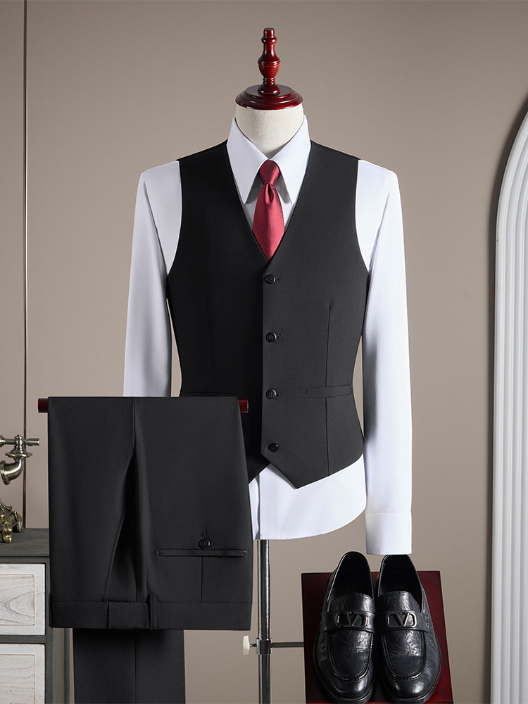 Groom's Wedding Double-Breasted Business Suit Men's Suit Classy Versatile Fashion Slim Professional Formal Wear Classy Suit
