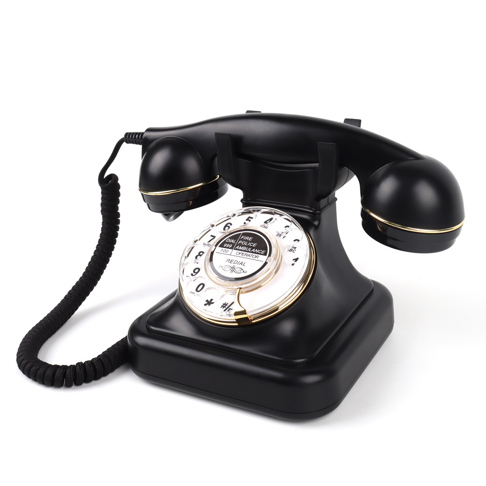 Cross-Border New Antique Old-Fashioned Telephone Hotel Home Retro Telephone Big Ringtone Classic Telephone Wholesale Manufacturer