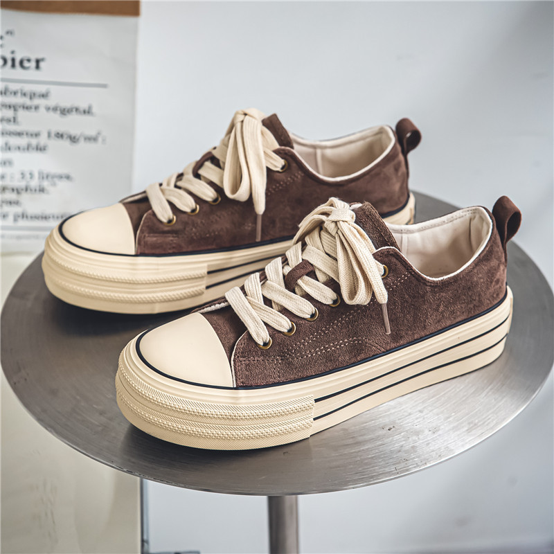 Кроссовки на платформе для пар, осень 2023, мужские и женские, одинаковые, базовые, вулканизированные