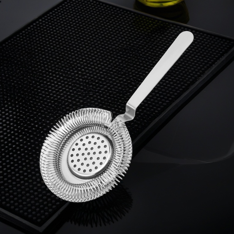 430 Stainless Steel Ice Strainer Hawthorne Filter Mesh Strainer Ice Separator Cocktail Ice Separator