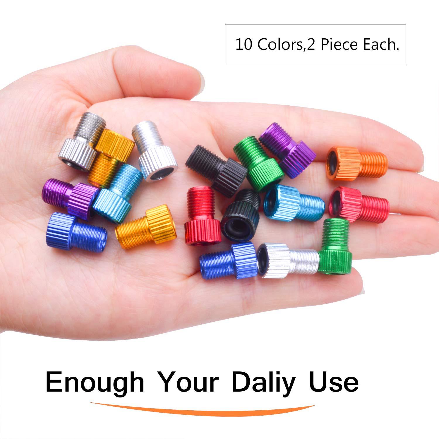 Bicycle Aluminum Alloy French to American Conversion Nozzle Road Bike Fixed Gear French Nozzle to American Nozzle French Copper Adapter Accessories