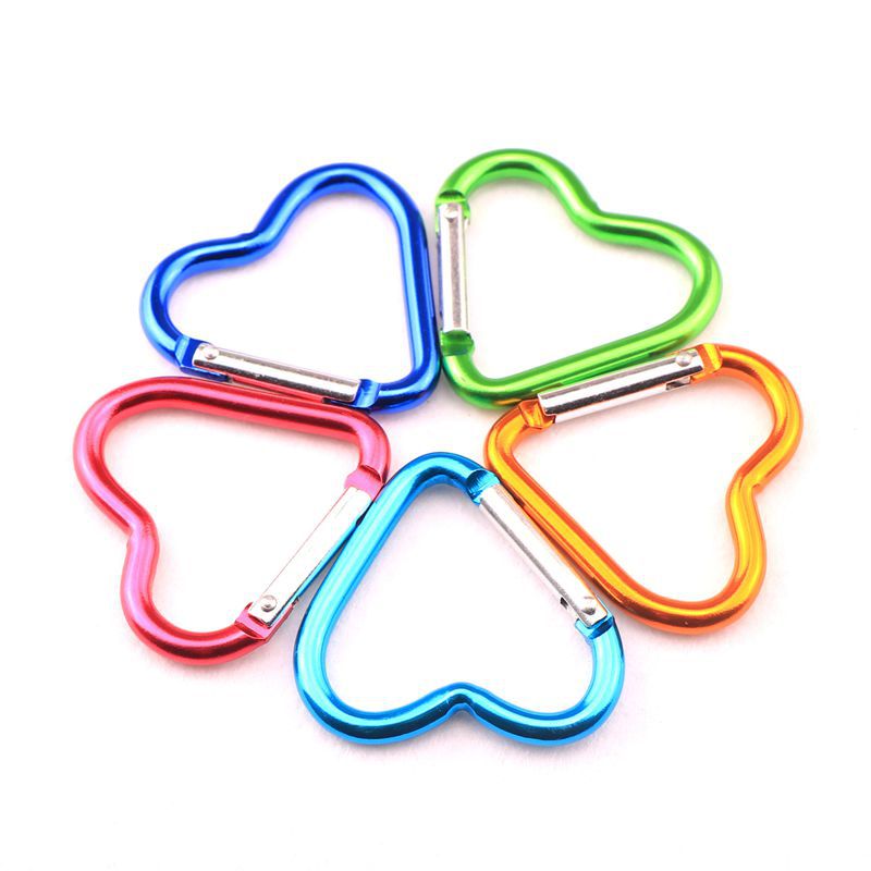 Mini Love Carabiner Eight-Shaped Heart-Shaped Buckle Outdoor Small Hook Clothing Aluminum Alloy Hanging Buckle Gourd Manufacturer Wholesale