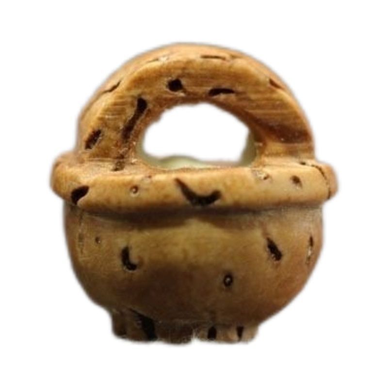 Wild Peach Wooden Basket Bracelet Red Rope Baby Children's Baby Jewelry DIY Handmade Hutchstone Carved Peach Blue Flower Basket Lock