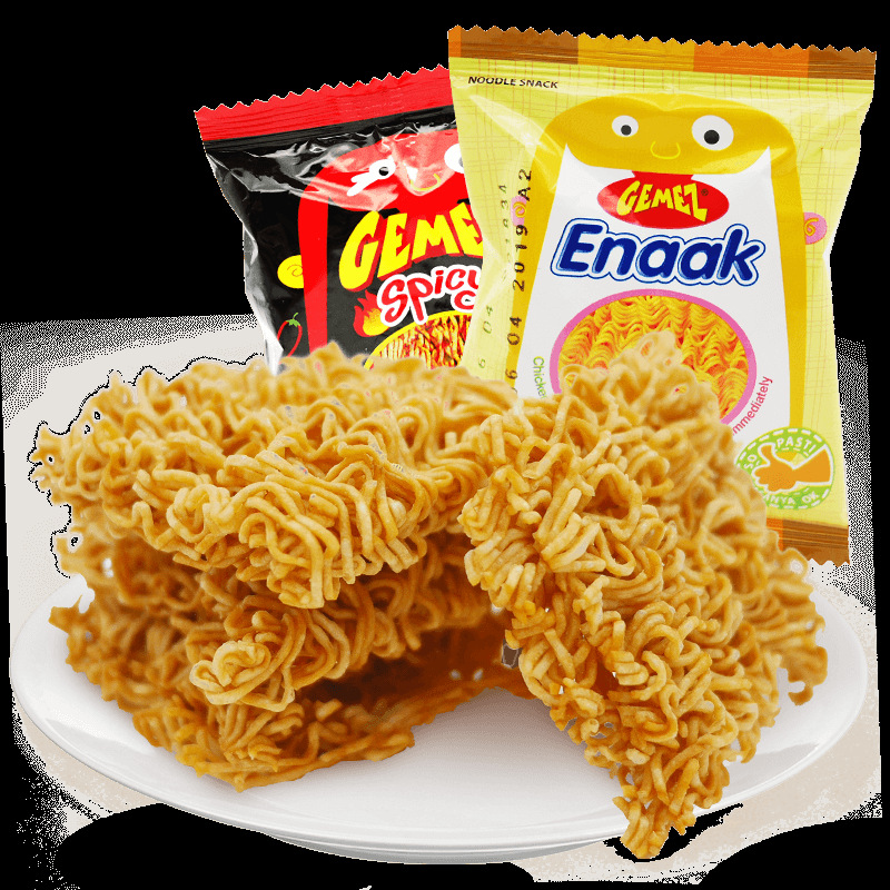 Imported from Indonesia Gemez Chicken Noodles Crispy Noodles Snack Noodles 16g Spicy Grilled Chicken Flavor Snacks Wholesale
