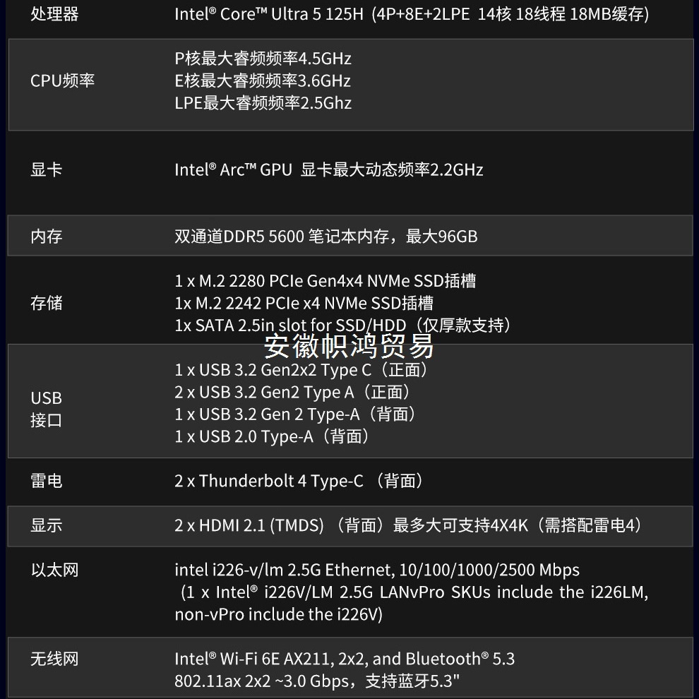 Оптовая продажа, подходит для Asus Nuc14Rvsu514 поколения Ultra5, офисный коммерческий Aipc, мини-хост