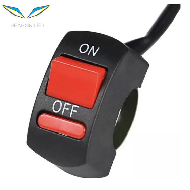 Модификация мотоцикла электрический переключатель LED фара модификация 2-проводной переключатель кран ручка сигнализация гашения