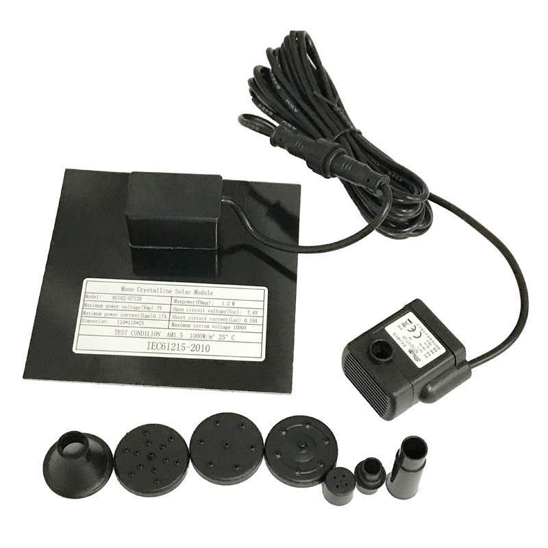 Solar Square Fountain Extension Line Separation Solar Fountain Indoor Use Fountain Outdoor Garden Fountain