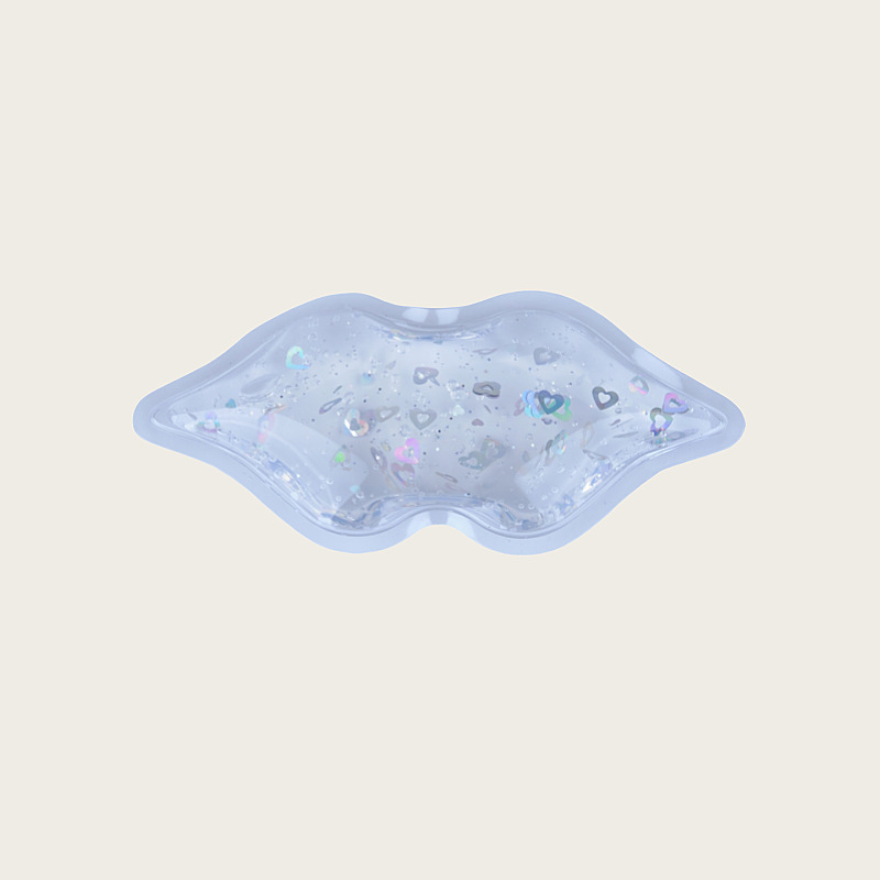 Cold Lip Sticker Care Endowment Gel Lip Sticker PVC Ice Reusable Lip Ice Gel Glitter Lip Sticker
