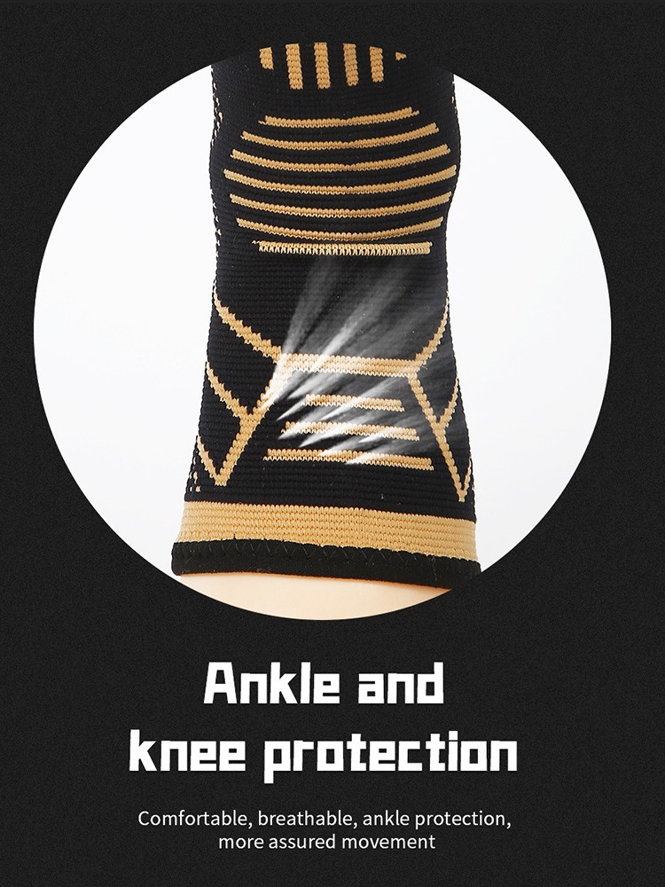 Copper Ion Ankle Support Basketball Running Mountaineering Sports Elastic Knitted Breathable Copper Fiber Ankle Support Ankle Support