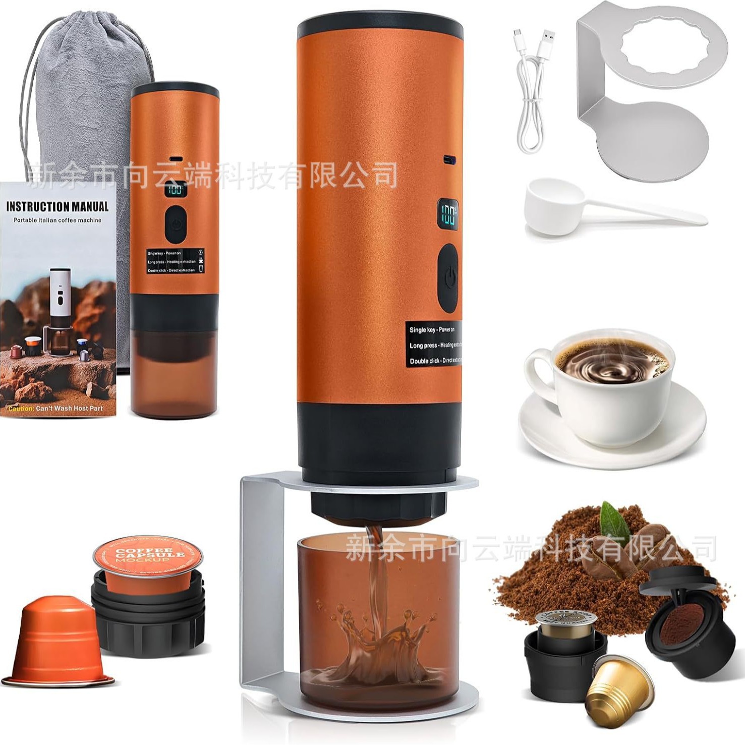 Кросс-бордерная портативная капсульная кофемашина американское эспрессо бытовая электрическая маленькая беспроводная кофемашина с нагревательным насосом