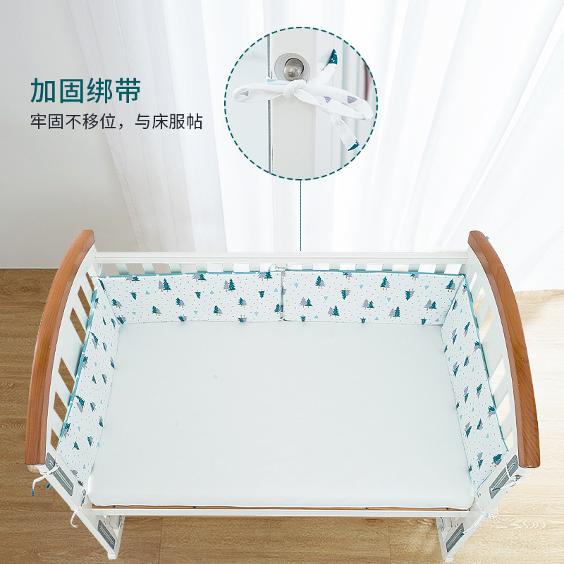 2024 New Baby Bedding Supplies Set Cotton Baby Anti-Collision Bed Surround Four Seasons Baby Thickened Anti-Fall Bed Surround