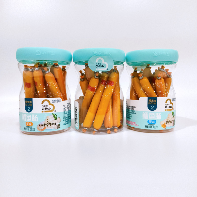 September 2025 Qiaolaibao Cod Fish Sausage 130g Fish Sausage 13 Pieces Original Flavor Shrimp Flavor Corn Flavor Meat Sausage Holiday Gift