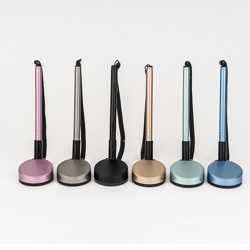 Desk pen logo desktop fixed paste counter pen printing neutral signature pen pen advertising