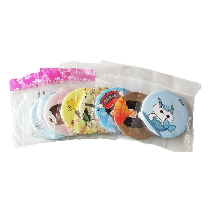 Cosmetic Mirror Korean Version Cute Mini Cosmetic Mirror Portable Small Round Mirror Cartoon Tinplate Mirror Manufacturer Wholesale