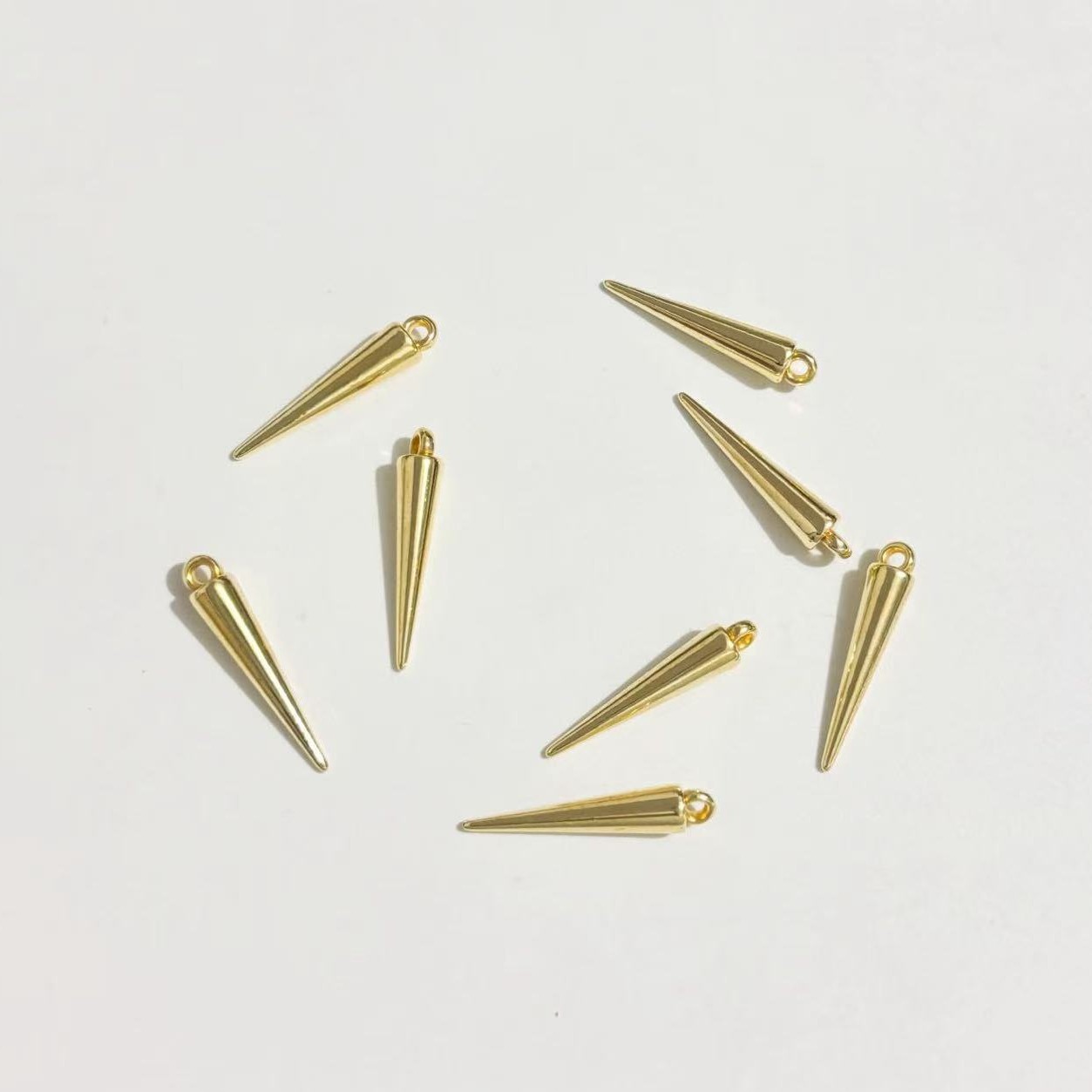 Electroplated Ccb Pointed Cone Rivet Pendant Handmade DIY Bracelet Necklace Earrings Pendant Jewelry Accessories Wholesale in Stock
