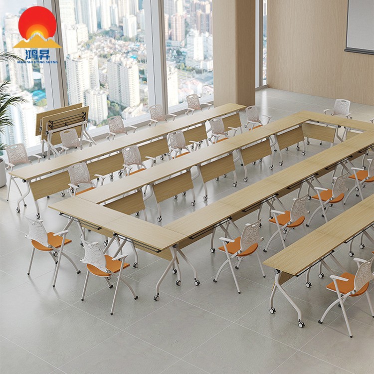 Folding Conference Table, Removable Training Table and Chair Combination, Conference Room Event Long Table, Spliced ​​Conference Table, Office Desk