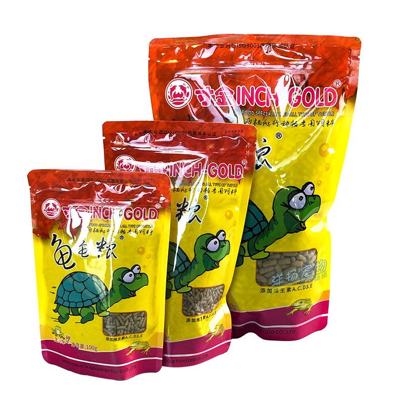 Inch Golden Turtle Food Small Bag Open Turtle Grass-Eating Turtle Brazilian Turtle Semi-Aquatic Turtle Hatchling Universal Turtle Feed Shrimp Dried Turtle Food