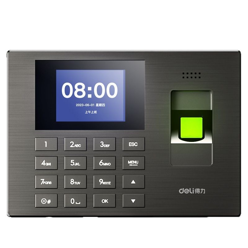 Deli Sign-in Machine Office Fingerprint Identification Commuting Card Machine Enterprise Factory Staff Finger Attendance Machine