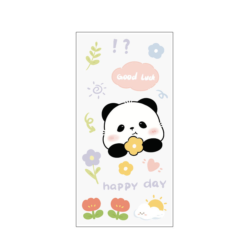 Cartoon transparent Journal stickers children's cute pvc Journal stickers material decoration seamless waterproof Cup stickers