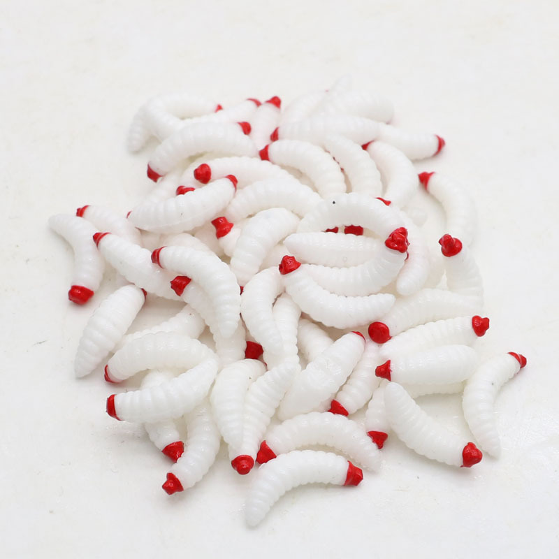 Soft Bait bread worm Luya bionic Soft Bait maggots 2cm0.4G horse mouth beading bass Soft Bait