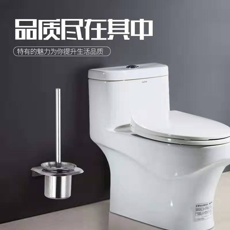 304 Stainless Steel Toilet Brush Toilet Brush Wall-Mounted Glass Toilet Brush Replacement Brush Head Rod Storage Wall-Mounted