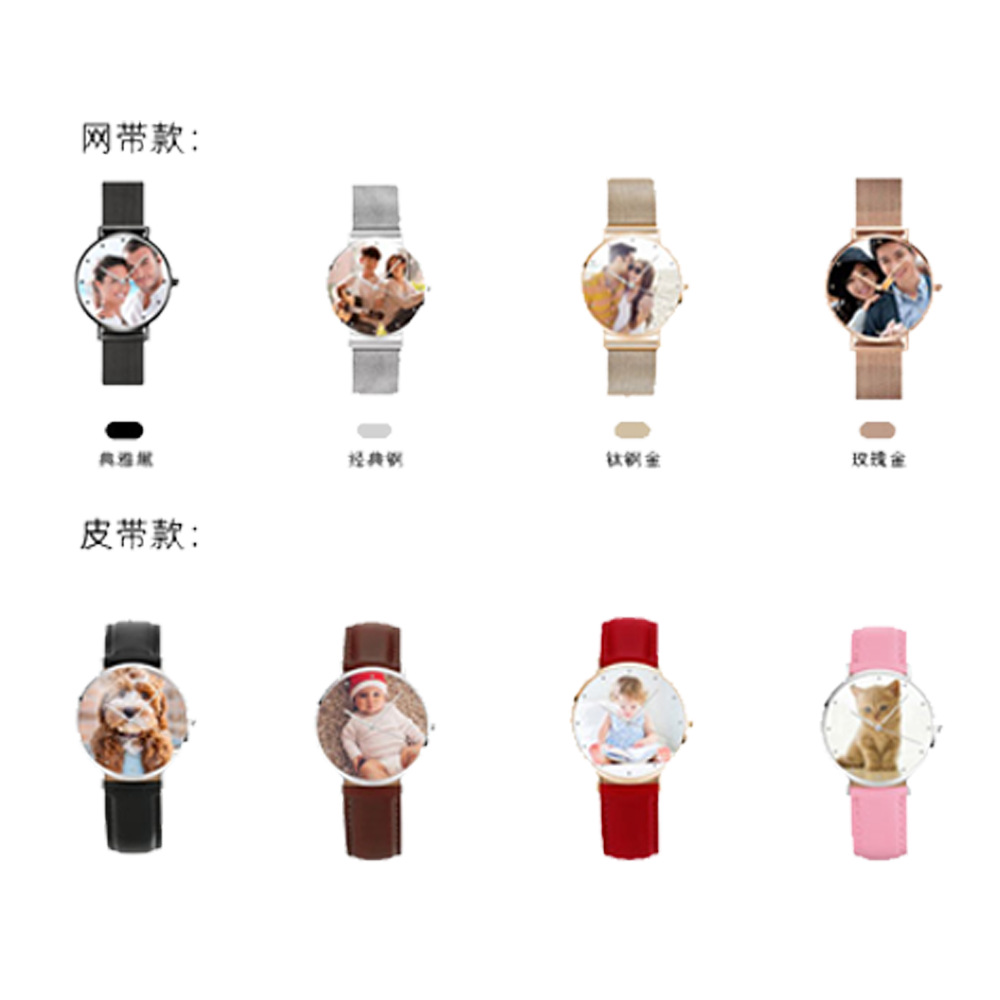 Cross-border Explosions Casual Men and Women Students Quartz Watch Waterproof Alloy Watch to Figure Making Dial Non-mechanical Watch