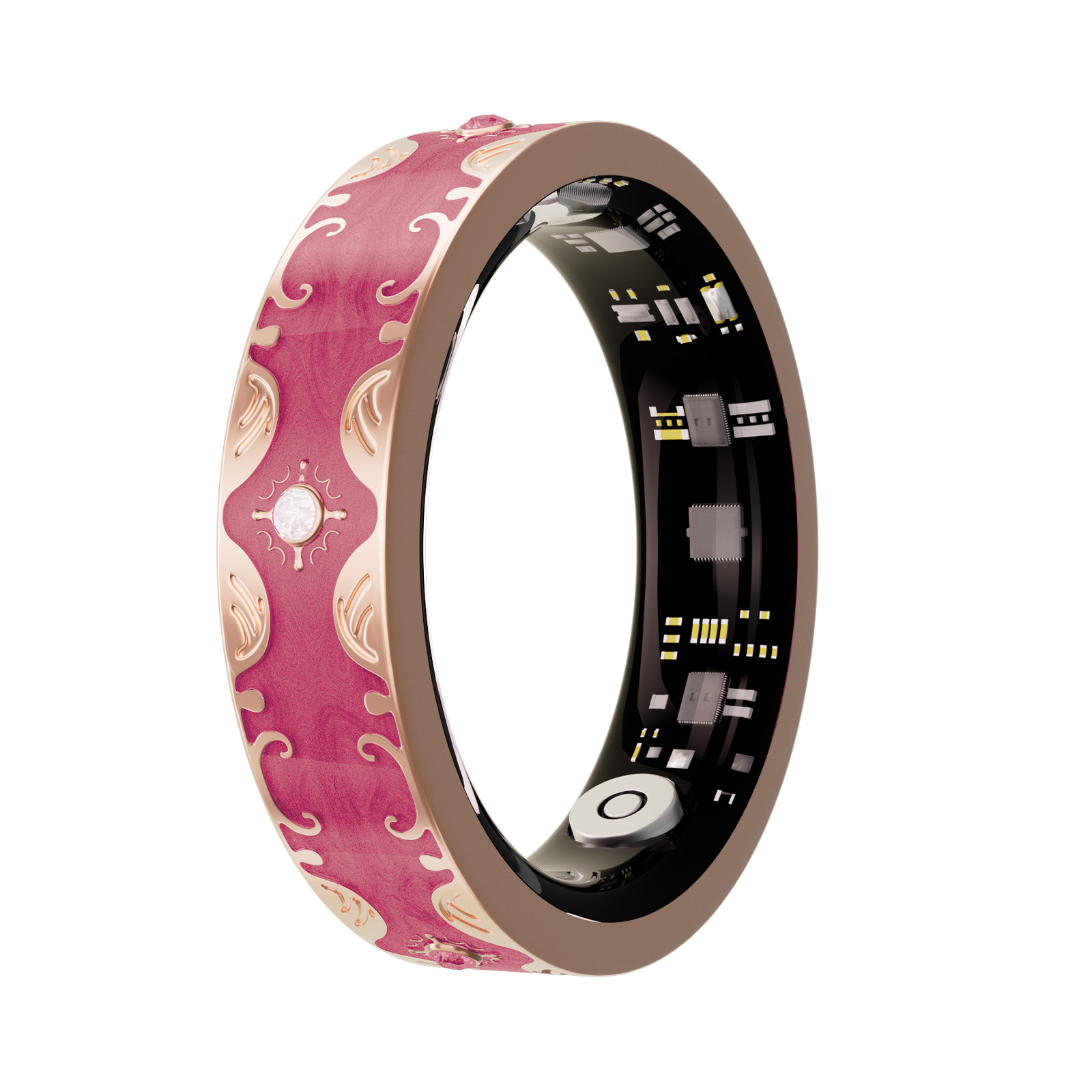 Cross-Border New Enamel Craft V10 Smart Ring Heart Rate Blood Oxygen Sports Sleep Monitoring Ip68 Waterproof