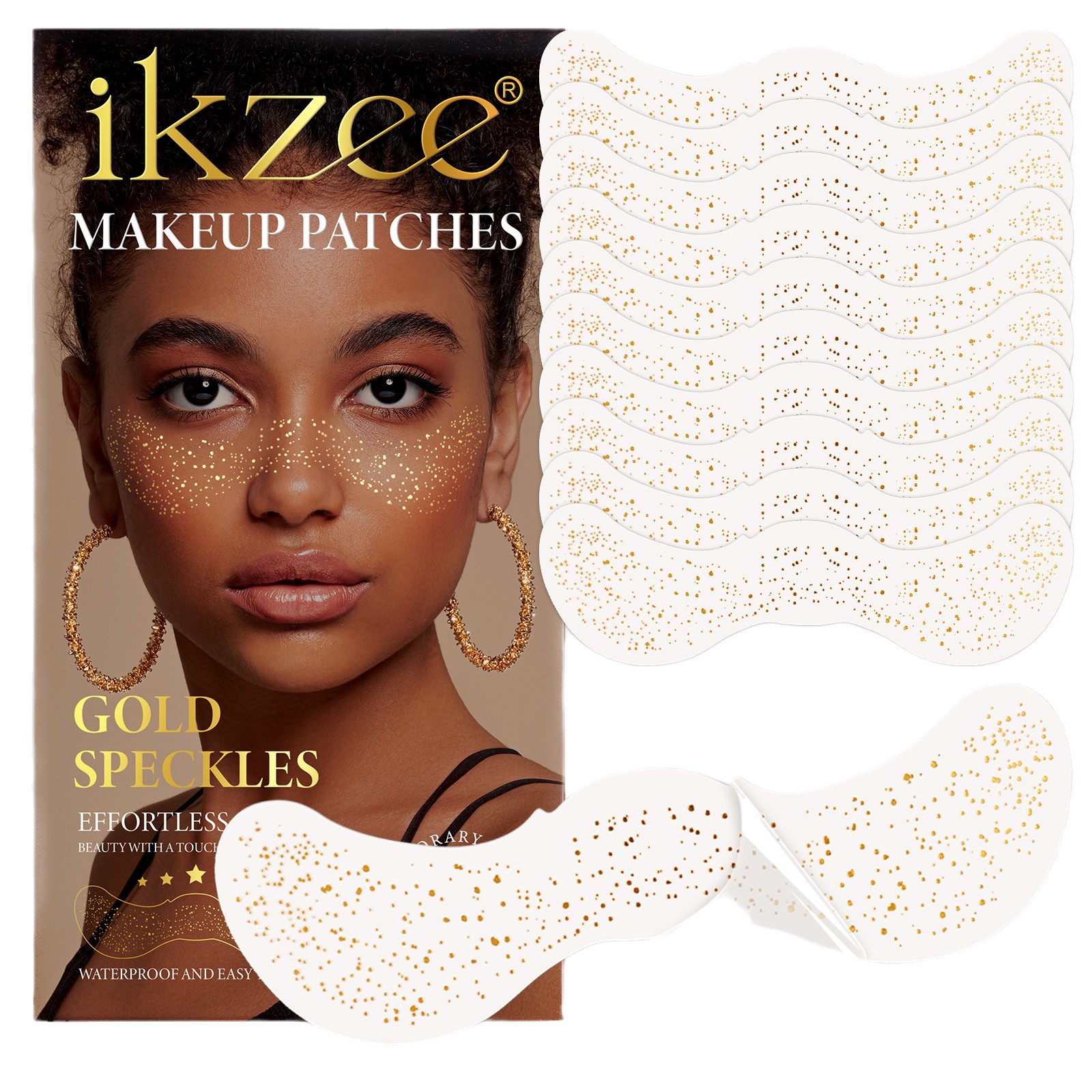 Cross-border ikzee freckle stickers gold hot silver Christmas freckle tattoo freckle waterproof European and American party makeup stickers