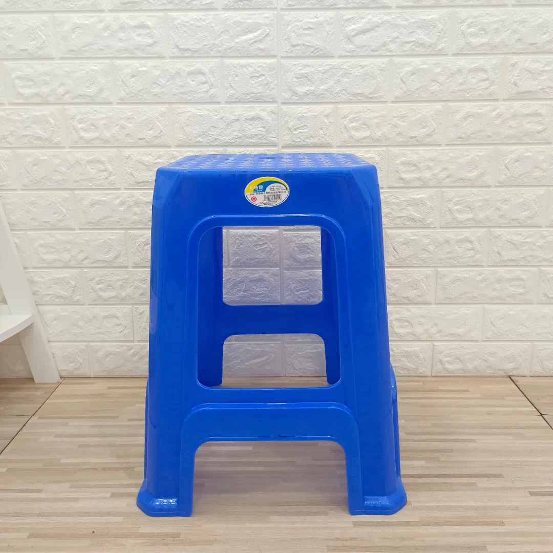Синий квадратный табурет 2521 утолщенный высотой 47 см пластиковый табурет Zhujiang Chair синий